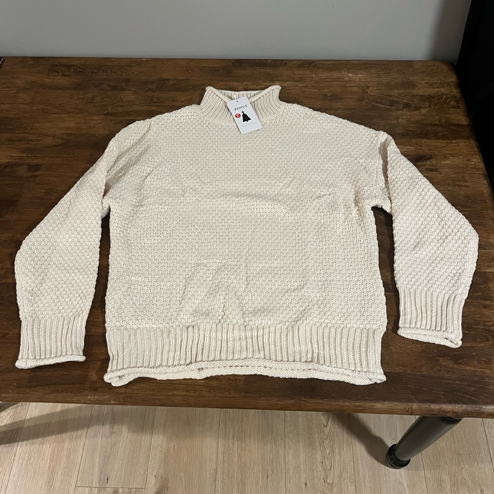 ZESICA Women's Turtleneck Knitted Sweater NWT L